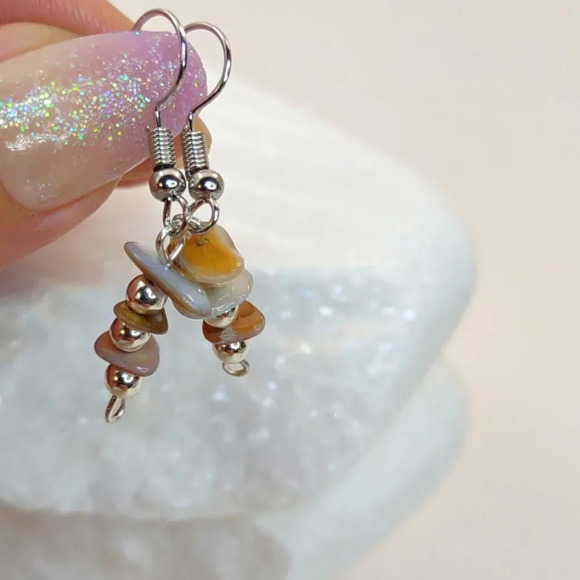 Abalone Shell Earrings Handmade - Picture 9 of 10